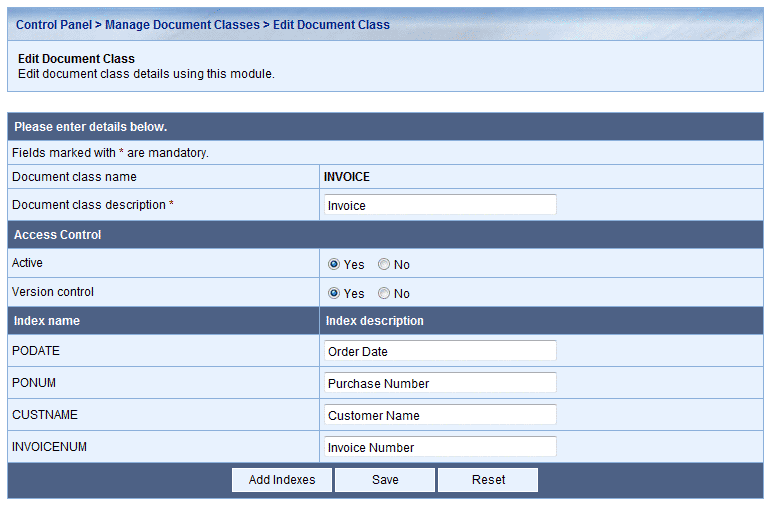 Modify document classes