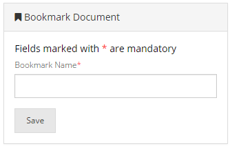 Bookmark Document Form