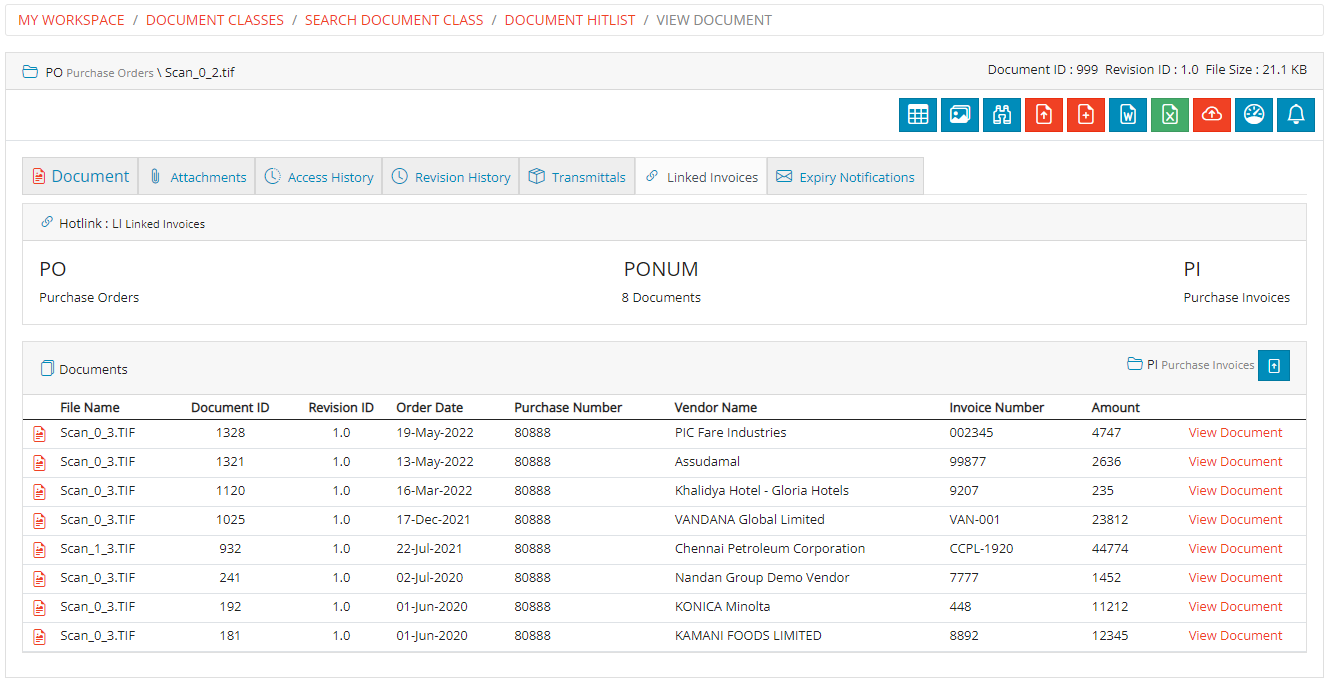 Document Hotlink